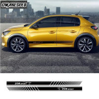 Car Door Skirt Stickers Both Side Auto Body Decor Vinyl Decals For PEUGEOT 208 3-5 door 2012-2020 Sport Stripes