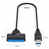 【❉HOT SALE❉】 d7zaa4b 1ชิ้น Usb 3.0 Sata 3สาย Sata เป็น Usb อะแดปเตอร์สูงสุด6 Gbps รองรับ2.5นิ้วหน่วยความจำภายนอก Ssd Hdd ฮาร์ดไดรฟ์22 Pin Sata สายเคเบิล Iii