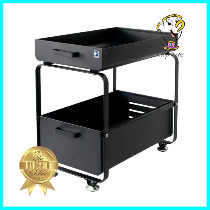 ชั้นวางของแบบลิ้นชัก-2-ชั้น-homest-ic-008858-สีดำ2-drawer-unit-homest-ic-008858-black-ใครยังไม่ลอง-ถือว่าพลาดมาก