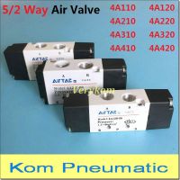 All Size Pneumatic 5/2 Way Single Or Double Air Control Valve 4A110-06 4A120-06 4A210-08 4A220-08 5 Port 1/4" 3/8" Gas Air Valve