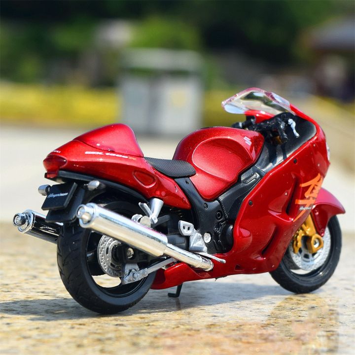 ของเล่นโมเดลมอเตอร์ไซค์อัลลอย-gsx-1300r-suzuki-hayabusa-ของสะสมโมเดลมอเตอร์ไซค์แนวสตรีทโลหะของ1-18