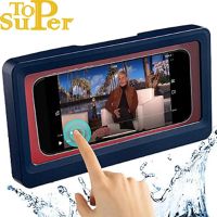 Shower Phone Holder Waterproof Anti-Fog Touch Screen Wall Mount Phone Holder for Shower Bathroom Mirror Bathtub Window Box Docks Stands