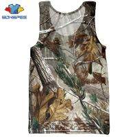 SONSPEE 3D Print Camouflage Tree Men 39;s Tank Tops Casual Fitness Bodybuilding Gym Muscle Hunting Men Sleeveless Sea Vest Shirt