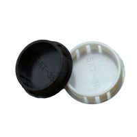 10Pcs Black/White Furniture Cover Nylon Blanking End Caps Round Plastic Tube Pipe Inserts Plugs 5mm 50mm