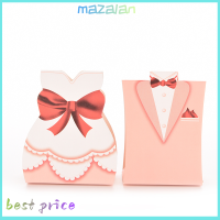 mazalan 100 x Cartoon Candy BOX Wedding โปรดปรานเจ้าบ่าวและเจ้าสาวของขวัญสำหรับคู่รัก