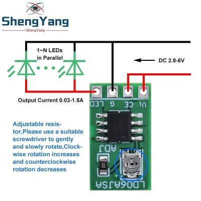 【YF】☬  30-1500MA Adjustable Current Driver 3.3V 3.7V 4.2V 5V Board Buck module