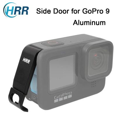 Aluminum Alloy Side Door Compatible with GoPro Hero 9 Blcak,Battery Side Cover Lid Removable Type-C Cable Charging Port