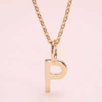 Grace Fine Jewelryจี้ทองแท้ 9k (37.5%) P Alphabet (จี้อย่างเดียว)