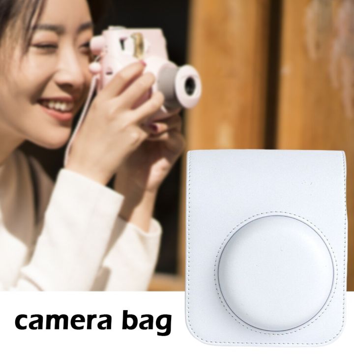 mini12กระเป๋าสำหรับ-fuji-กล้องถ่ายรูปแบบพกพาพร้อมเคสป้องกันกล้องเนื้อนิ่ม-tali-bahu-หนัง-pu-สำหรับ-mini12-fujifilm-instax
