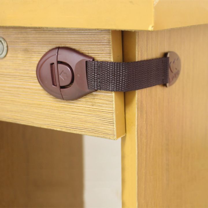 5pcs-lot-coffee-color-baby-children-cabinet-refrigerator-door-toilet-lid-drawer-safety-strap-lock-kids-safety-protector