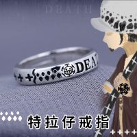 【CW】 Anime Piece Trafalgar Law Luffy Hat Portgas D Adjustable for Men 925 Sterling Rings Jewelry