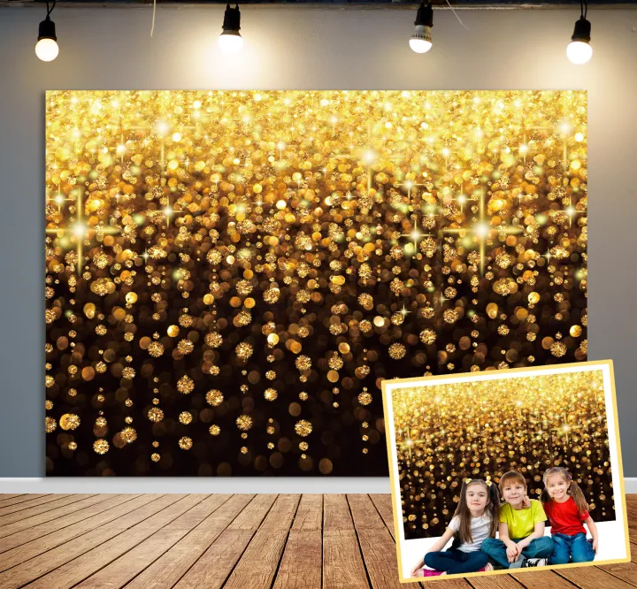 Golden Glitter Sequin Backdrop Birthday Wedding Baby Shower Party Decoration Backdrop New Year