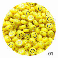 100Pcs lot 4mmx7mm acrylic smile beads spacer celet beads