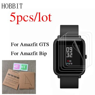 5ชิ้นปกป้องหน้าจอสำหรับ Amazfit Bip GTS 2 Mini 3 2E GTR 2E 3 Pro Watch ฟิล์มสำหรับ Amazfit Bip ป้องกันหน้าจอไม่ใช่กระจก