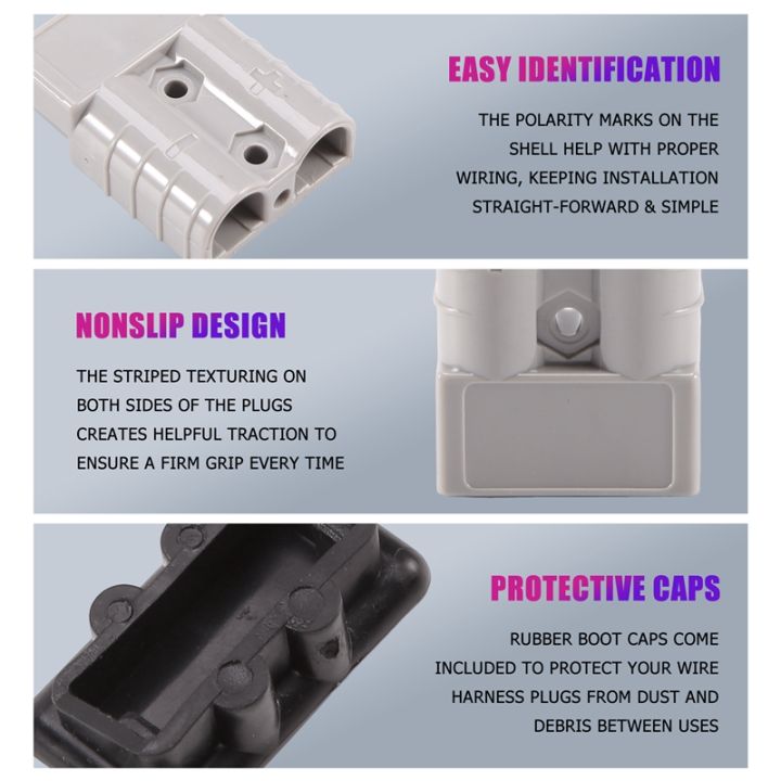 50a-1-0-awg-battery-connection-harness-plug-connector-winch-plug-quick-disconnect-for-ups-battery-pack-trailer-forklift