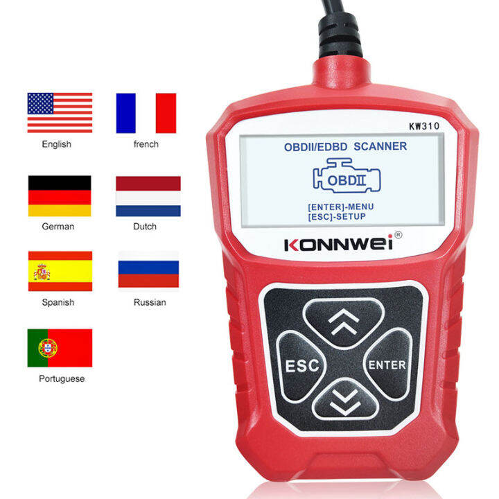 KW301 6V 12V OBD Diagnose Car Motorcycle 16 Pin Auto Diagnostic Tool 2