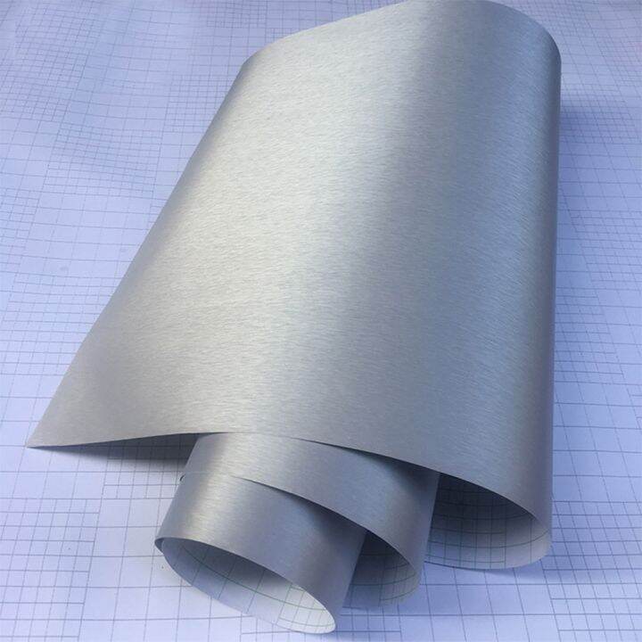 【hot】 Brushed Aluminum Vinyl Wrap 30x100cm Car Film Scratches Resistant
