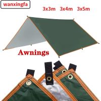 Ultralight Canvas Garden Canopy Waterproof Sunshade Camping Hammock Sun Shelter for Beach and Outdoor 4x3m 3x3m