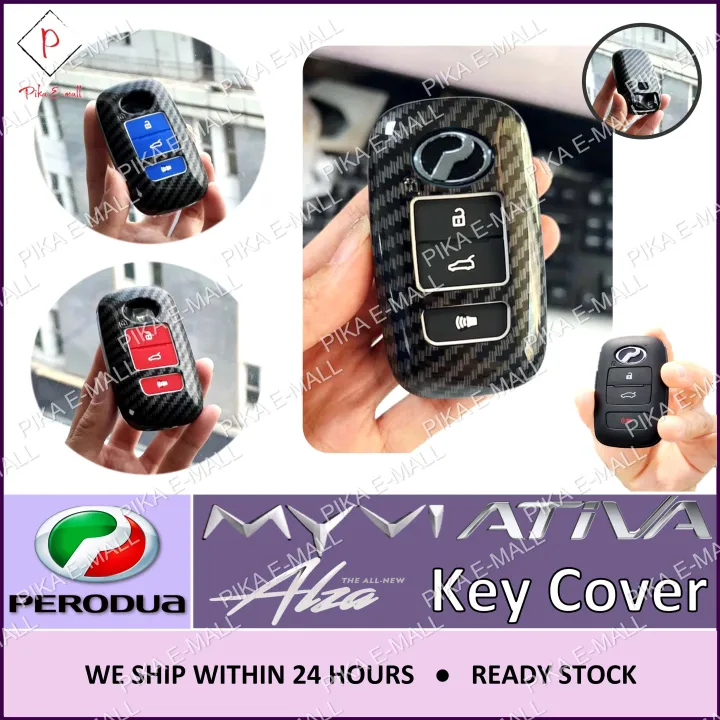 Perodua Alza Myvi Facelift Ativa Car Key Cover Chrome Tpu