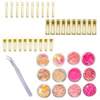 53PCS DIY Barrettes Silicone Epoxy Resin Molds DIY Hair Pin Jewelry Casting Mold Hair Clip Silicone Molds Jewelry Tools