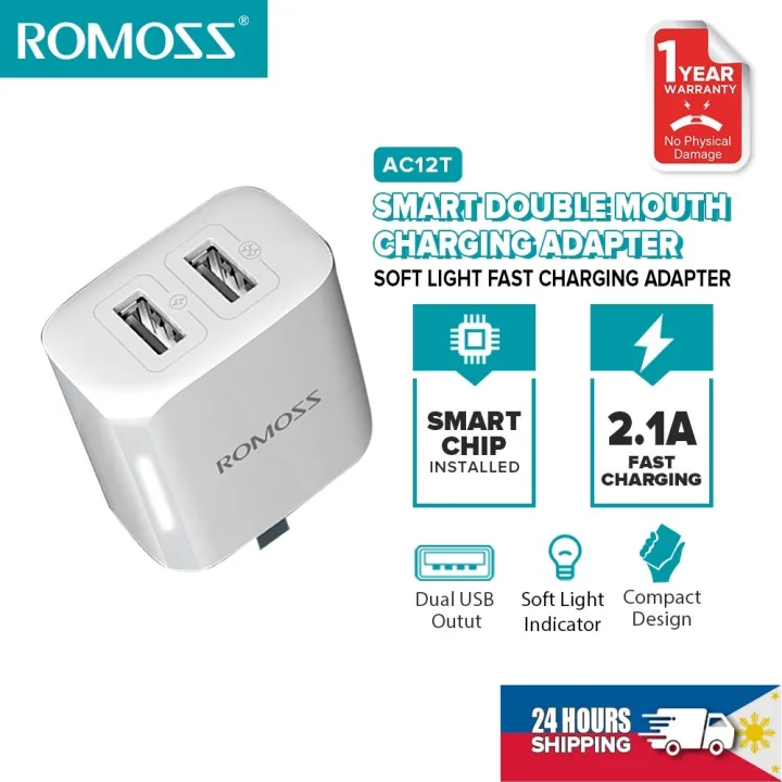 Romoss AC12 10.5 W 1A / Romoss AC12T 2.1A Fast Charging Multiport