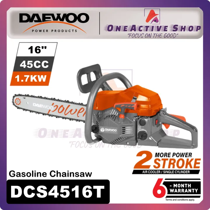 DAEWOO DCS4516T 16" Gasoline Chainsaw 45cc - 𝟔 𝐌𝐎𝐍𝐓𝐇𝐒 𝐖𝐀𝐑𝐑𝐀𝐍𝐓𝐘 ( DAEWOO ...