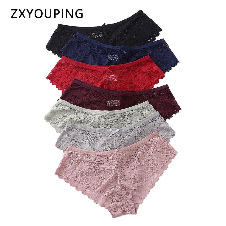 Sexy Lace Panties For Women Underwear Fashion Cozy Lingerie Breath Able Briefs Cotton Low Rise