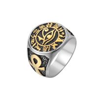 R1019 personality anu eye of the Egyptian pharaoh restoring ancient ways a god of death cross titanium steel ring
