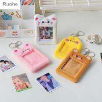 RUOHE กระเป๋าสตางค์เก็บของวินเทจน่ารักสำหรับเด็กผู้หญิงน่ารักเคสใส่บัตรที่ใส่บัตรประจำตัวห้อยกระเป๋าสตางค์บัตรบัตรเครดิต