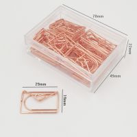 Rose Gold Love Paper Clip Creative Special-shaped Modeling Clip Metal Office Accessories Paperclips Metal Paper Clips Bookmark