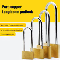 Anti-Theft Small Lock Head Open Padlock High Quality Full Copper 102Mm Long Lock Extended Padlock Cabinet Door Lock