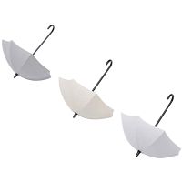 3Pcs Umbrella Shaped Key Hanger Non-Stick Hook Wall Holder Hooks Rack Decorative for Kitchen Bathroom Accessories