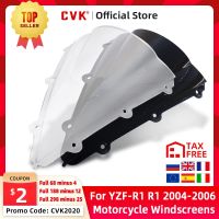 สปอยเลอร์กระจกรถจักรยานยนต์ CVK กระจกหน้าที่เบนทางลมอากาศสำหรับยามาฮ่า YZF1000 R1 YZF-R1 2004 2005 2006 04 05 06ชิ้นส่วน