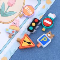 Kawaii Simulation Traffic Lights Resin Flatback Cabochon DIY Crafts Scrapbooking Decorative Accessories