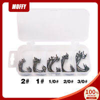 Moffy Sports 51pcs Crank Hook Soft Lure Fishhook กล่อง Crank Hook Box Pack อุปกรณ์ตกปลา Tackle