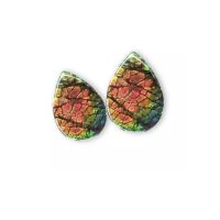 1Pc Natural Rare Canadian Ammolite Opal Cabochon / Ammolite Opal for Jewelry / Pick Randomly Ammolite multi fire.