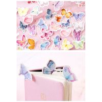 46 Pcs Cute Butterfly Stickers Creative Stationery Stickers Lovely Adhesive Stickers For Kids Diary Scrapbooking Photo Ablums