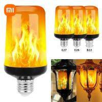 {ร้อน} XIAOMI B22 E27เปลวไฟ LED หลอดไฟ4โหมดผลจำลอง Fire ไฟเทศกาลปาร์ตี้ตกแต่งสวน