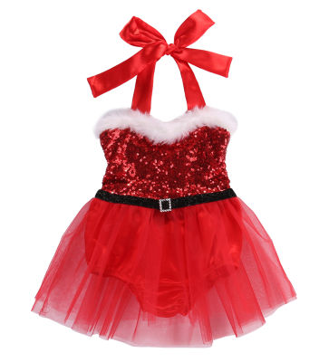Ma&Babay Christmas Newborn Infant Baby Girls Rompers Jumpsuit Tutu Lace XMAS Outfits Costume Princess Baby Girl Clothing D84