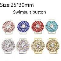 HOT Metal 5Pcs/Lot 25x30mm Color Sewing Rhinestone Connectors Buckle Wear Decoration