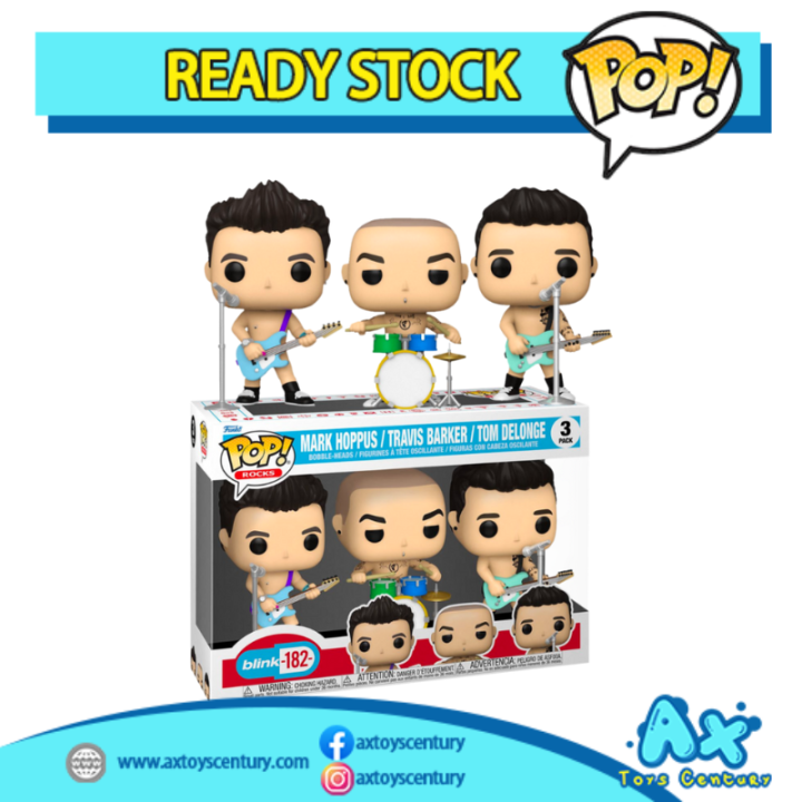 Funko Pop! Blink 182 - Mark Hoppus, Travis Barker & Tom Delonge 3pck ...