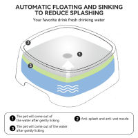 Water Bowl for Dogs Floating Bowl Drinker Not Wet Mouth Splash Water Cat Bowl Not Sprinkler Water Dispenser Drinking Bowl