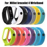 Millet Silica Bracelet 3 4 Wristband Smart Sports Strap Replacement For Xiao Mi Band 3 Bracelet 4 Wristband Fitness Watch Belt Smartwatches