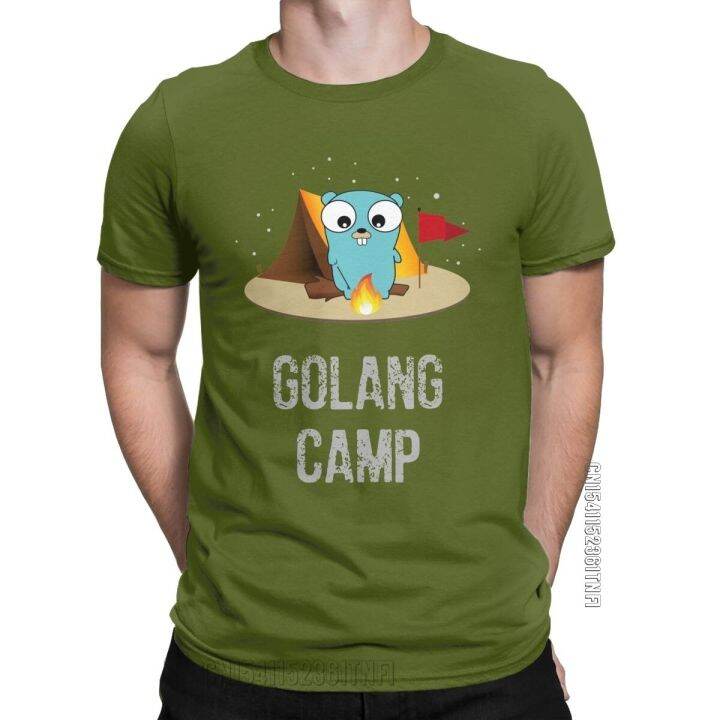 golang-gopher-code-t-shirts-for-men-vintage-pure-cotton-tees-crewneck-classic-short-sleeve-t-shirts-gift-idea-clothes