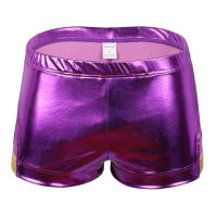 Mens er Shorts Bronzing Shiny Underwear Convex Pouch Underpants Panties Lingerie Smooth Wet Look Clubwear ers