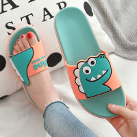 Summer Slides Women Men Slippers Cute Animal Dinosaur Print Home Soft Sole Beach Sandals Outdoor Bathroom Shoes Flip Flops