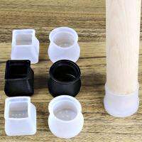 2/4/8Pcs Round/Square Soft Silicone Chair Leg Caps Pipe Plugs Non-Slip Table Foot Dust Cover Pipe Fittings Accessories