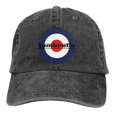 Cap Cool Fashion Lambretta Logo On Target Print Top Quality Cotton Baseball Cap