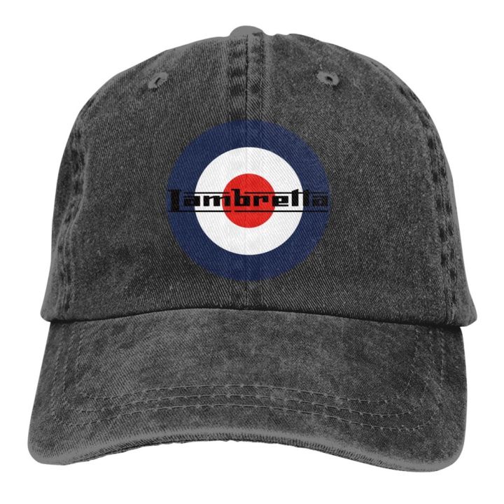 cap-cool-fashion-lambretta-logo-on-target-print-top-quality-cotton-baseball-cap