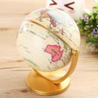 2Kinds Retro Globe Earth World Ocean Map Ball Antique Desktop Geography Learning Education Home School Decoration 360 Rotating